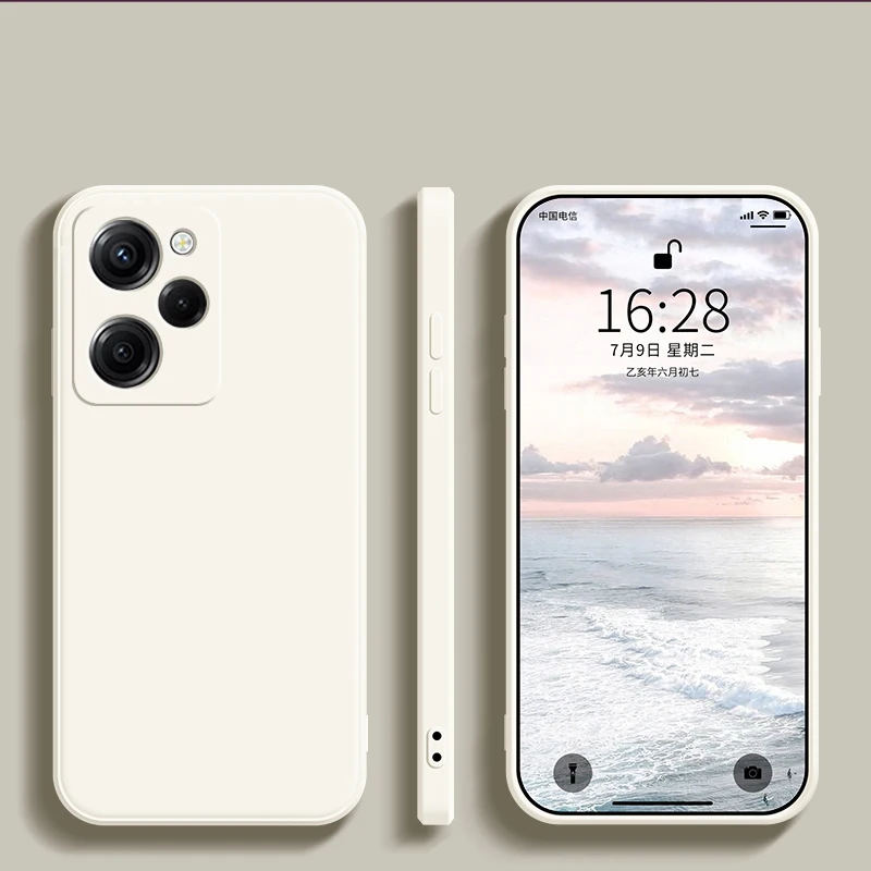 Original Square Liquid Silicone Case For Xiaomi Poco X5 Pocox5 Poco X5pro X 5 Pro 5G Shockproof Cover For Poco X5 Pro Phone Case
