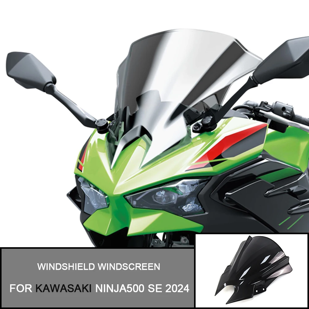 

Для Kawasaki NINJA 500 SE 2024 NINJA 500 двойной пузырь ветровое стекло обтекатель экрана ветровой дефлектор аксессуары мото