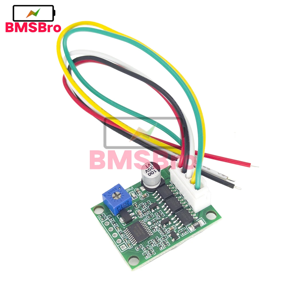 DC 6V-20V 3A 60W Three-phase Brushless Motor Speed Controller No Hall BLDC Driver Board Module with Cable 12V for Fan Water Pump