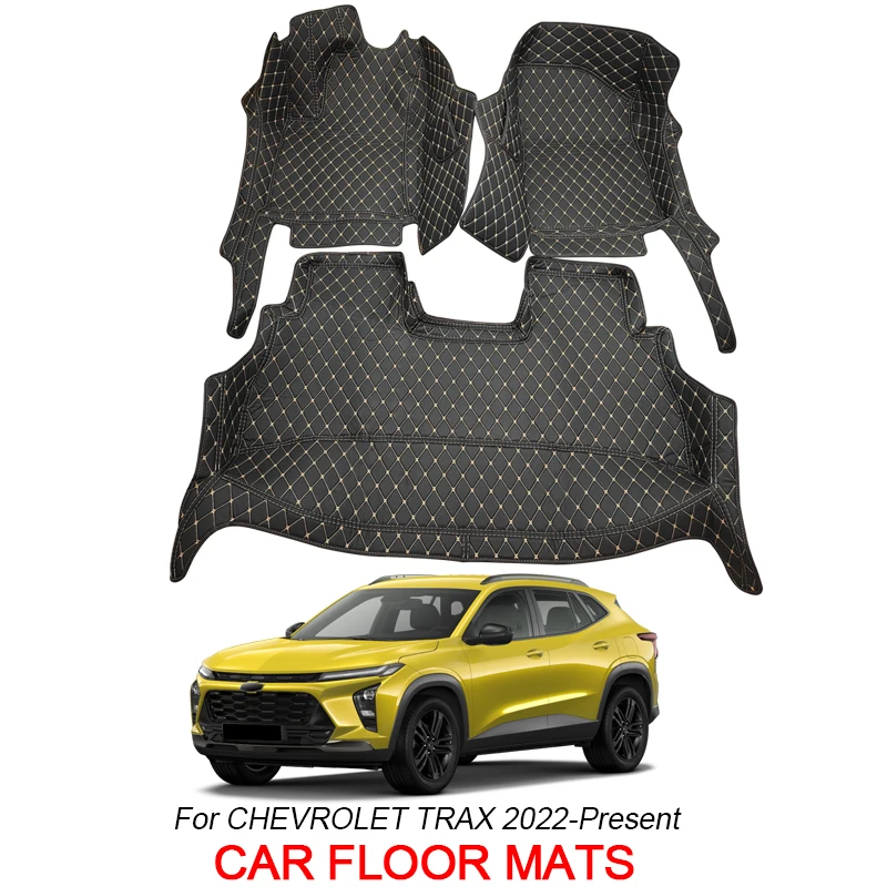 For Chevrolet Trax 2022-Present Car Floor Mat 3D Full Surround Protect Liner Foot Pads Carpet PU Leather Waterproof Accessory