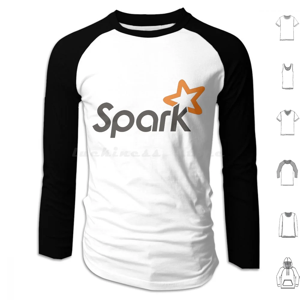 Spark Logo Hoodies Long Sleeve Spark Logo Computer Programming Developer App Pc Language Scala Java Phyton Mail Ios