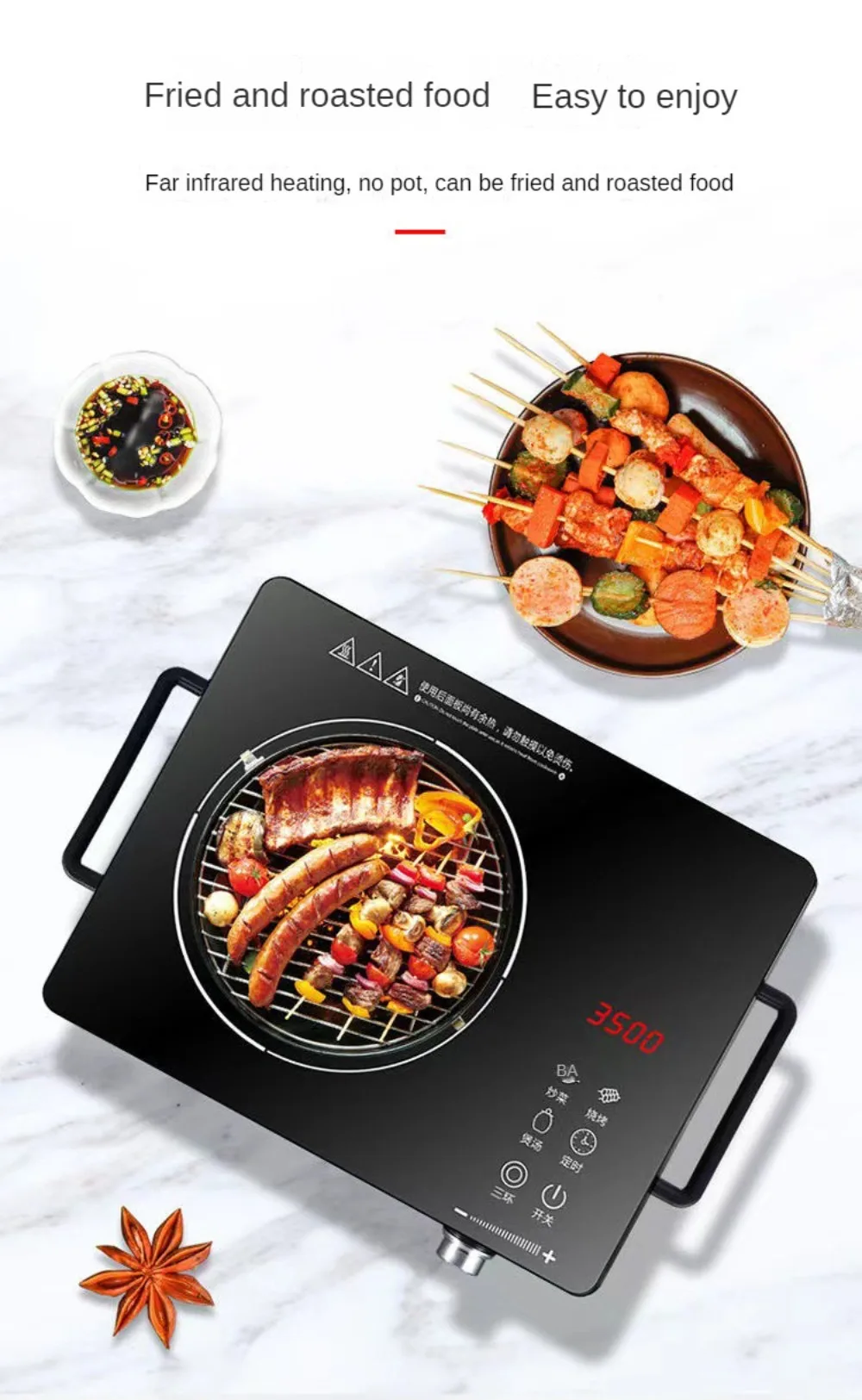 3500W Smart Electric Ceramic Stove 220V Hot Plate Burner Non-Pick Pot High Power Eletric Oven For Cooking Stove Stew