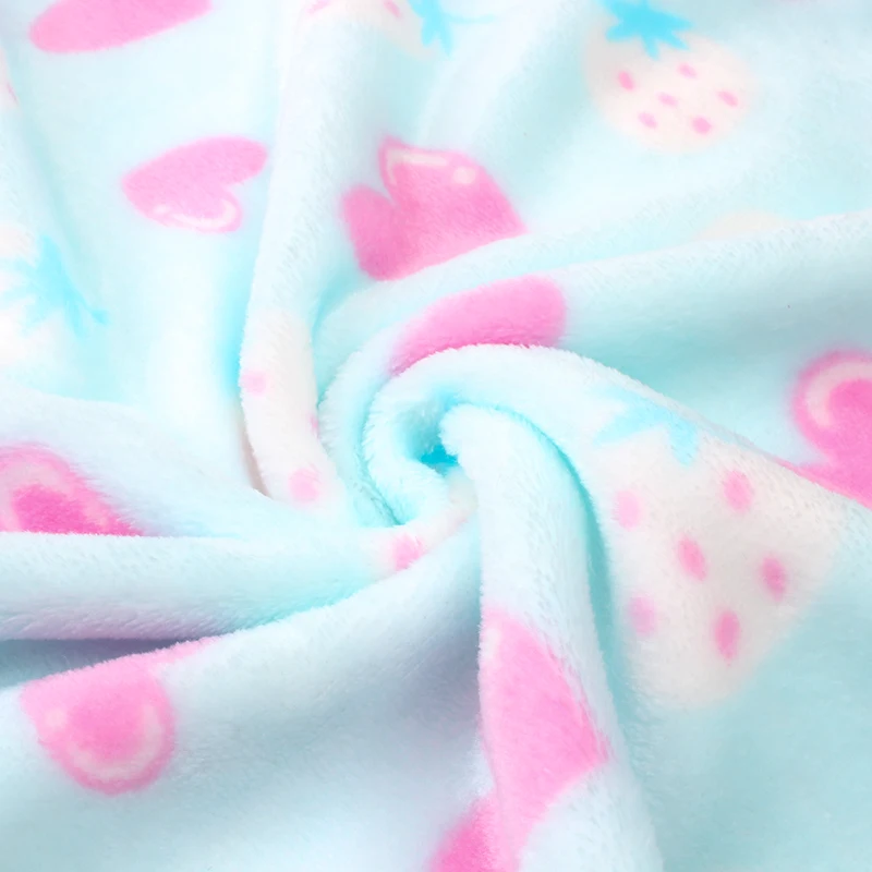 160cm*50cm Thickened Flannel Fabric Double-sided  Plush Blankets Pajamas Bed Sheets DIY Baby Home Clothes Sewing Fabric 380g/m