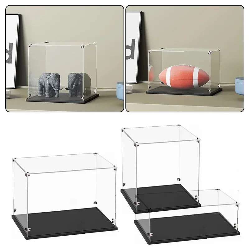 

Acrylic Display Case for Collectibles Assemble Clear Acrylic Box Protection Showcase for Action Figures Organizing Toys 9 Sizes