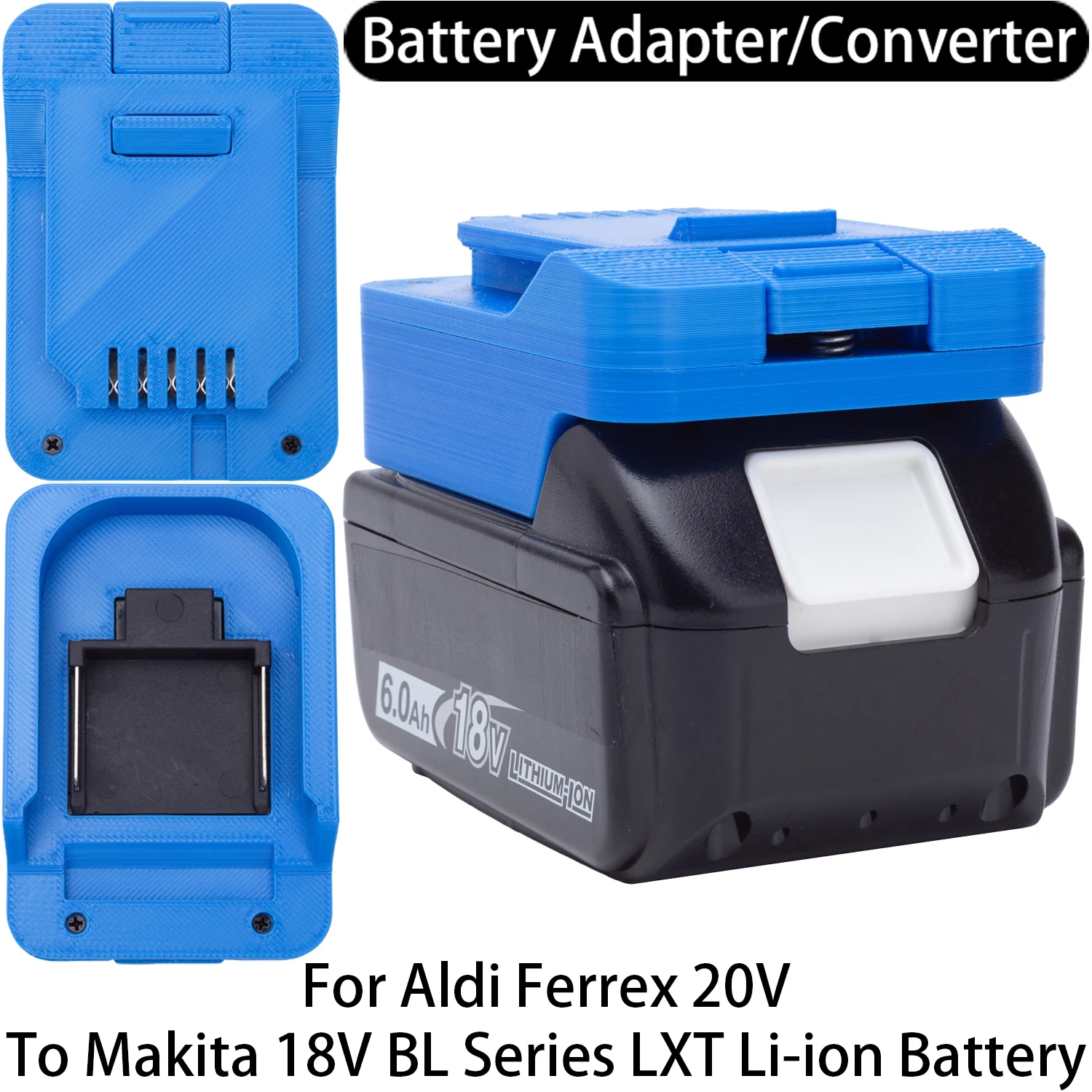 

Adapter Converter For Aldi Ferrex 20V Li-ion Tool To Makita 18V LXT LI-ion Battery Adapter Converter Power Tool Accessory