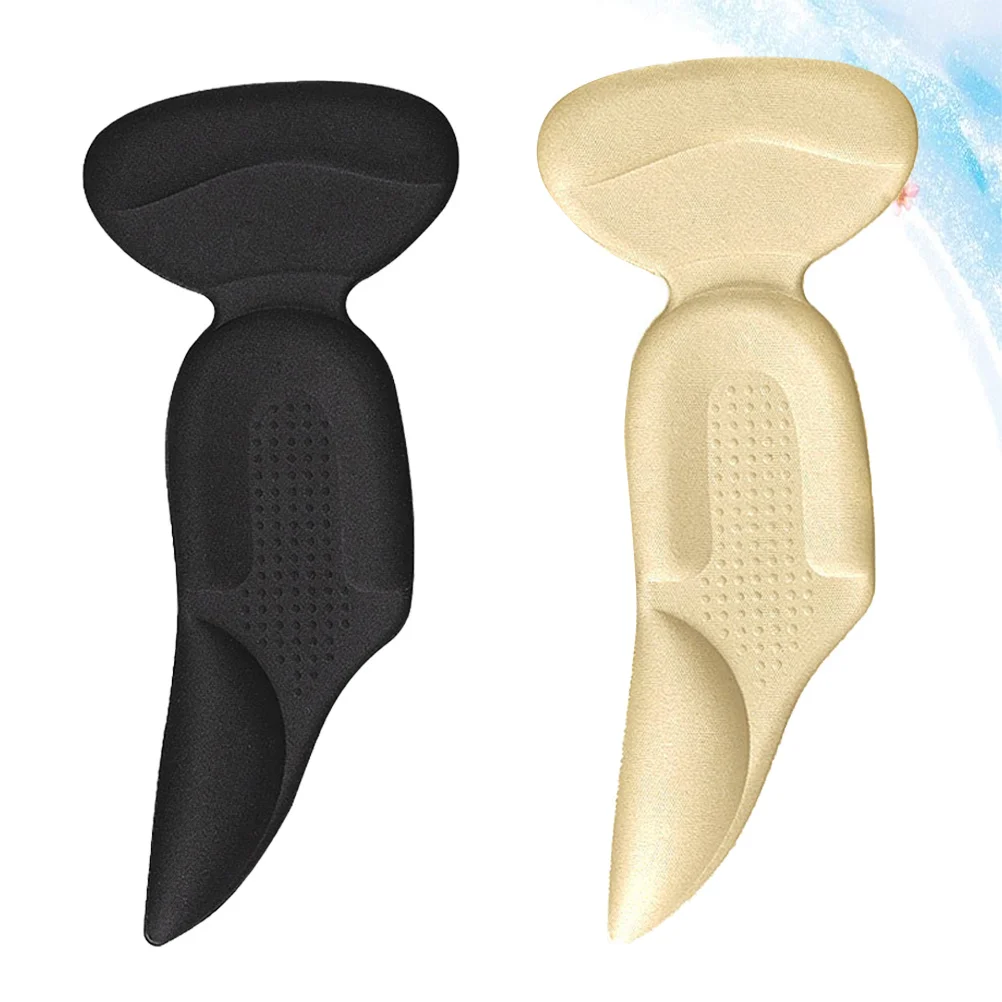 2 قطعة قبضة كعب للكعب العالي مكافحة ارتداء قدم ملصق نفطة منصات وسادة الحذاء عدم الانزلاق نعل حامي النساء السود