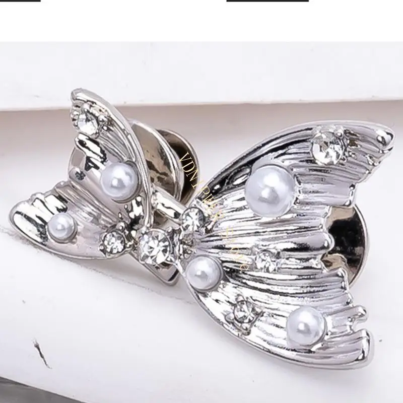 조절 가능한 No Sew Jeans Belt Clip Tail Rhinestones Pearls 허리 Cincher 액세서리 D08E