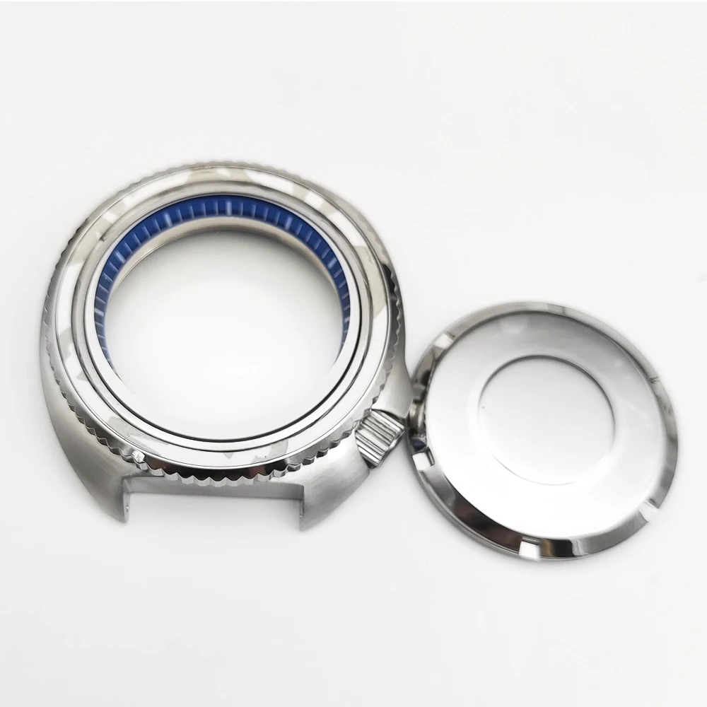 PARNSRPE 43.5mm NH35 watch case  For NH35/NH36 Movement 5BAR Screw Crown Solid Back Accessories Assembly