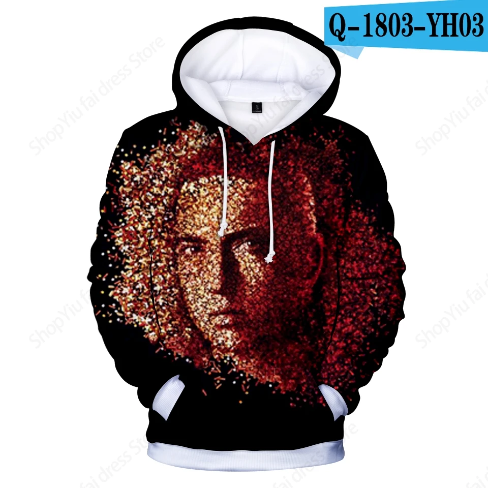 Terbaru populer Rapper EMINEM 3d Cetak Hoodie Pria Wanita mode Hoodie Sweatshirt anak laki-laki mantel Wanita keringat pria Hoodie pakaian Rap