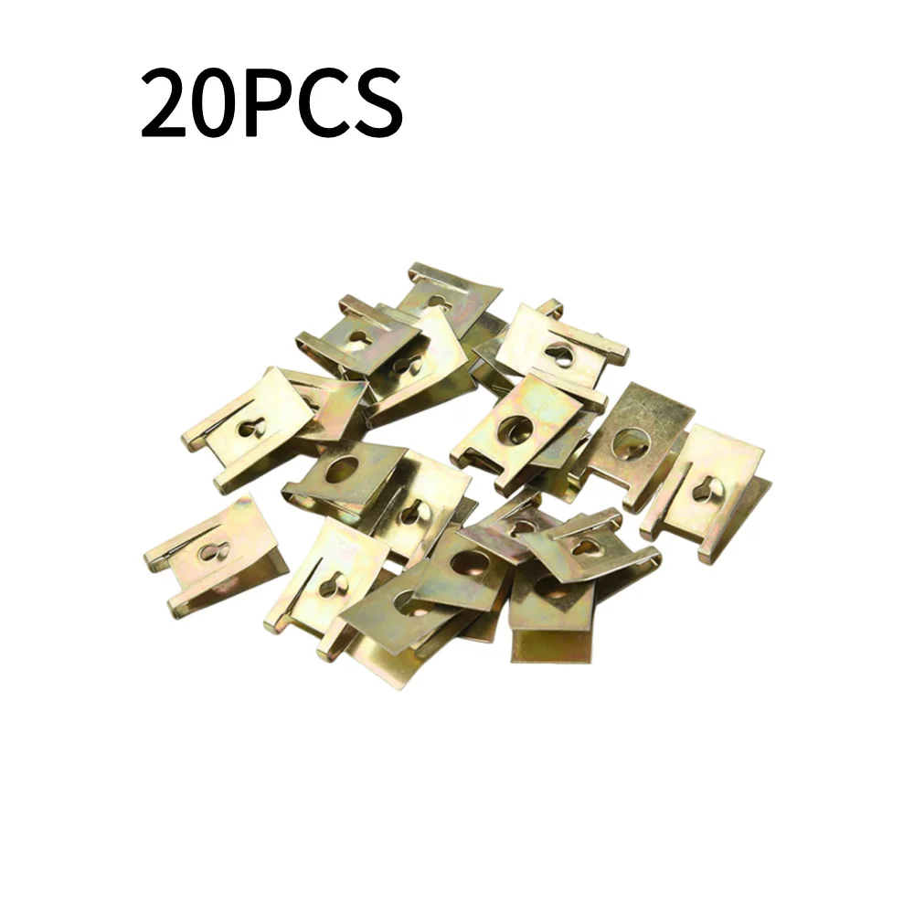 แดชบอร์ด Fastener U-Type คลิปโลหะรถจักรยานยนต์ชุดเครื่องภายใน 20pcs ประตู Trims อุปกรณ์เสริมปฏิบัติ