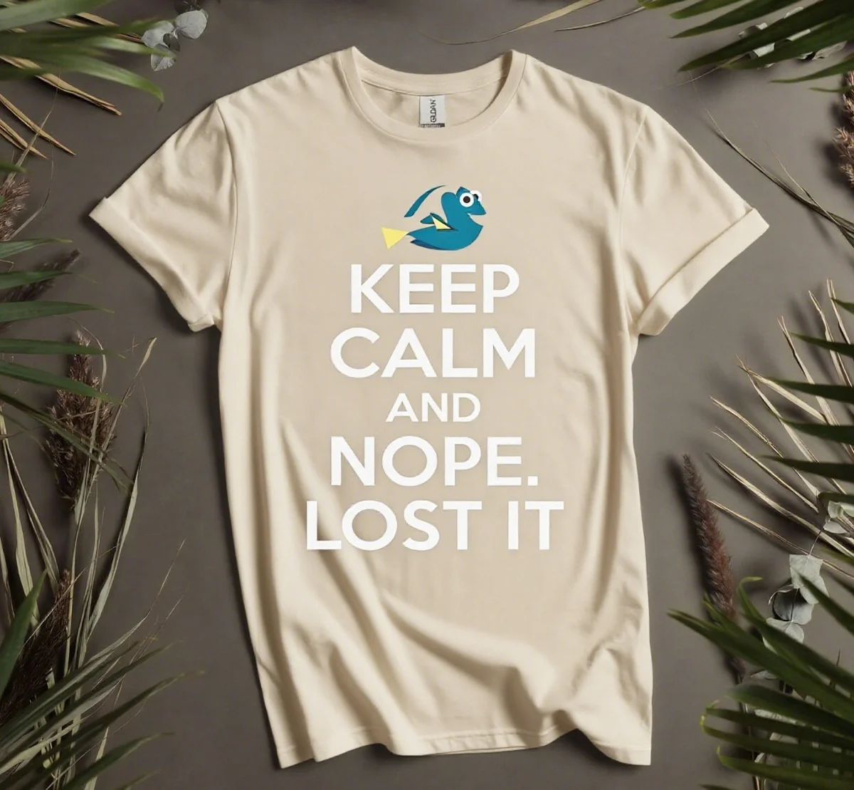 العثور على تي شيرت قطني مطبوع من Dory مصنوع من مادة قطن 100% مع اقتباس فني رائع لعشاق الاتجاه #2