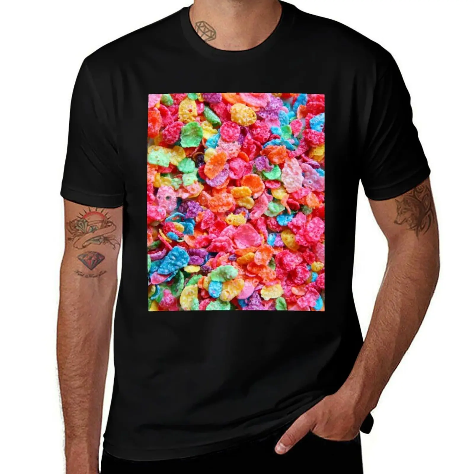 Fruity Cereal T-Shirt mens graphic t shirts T-Shirt