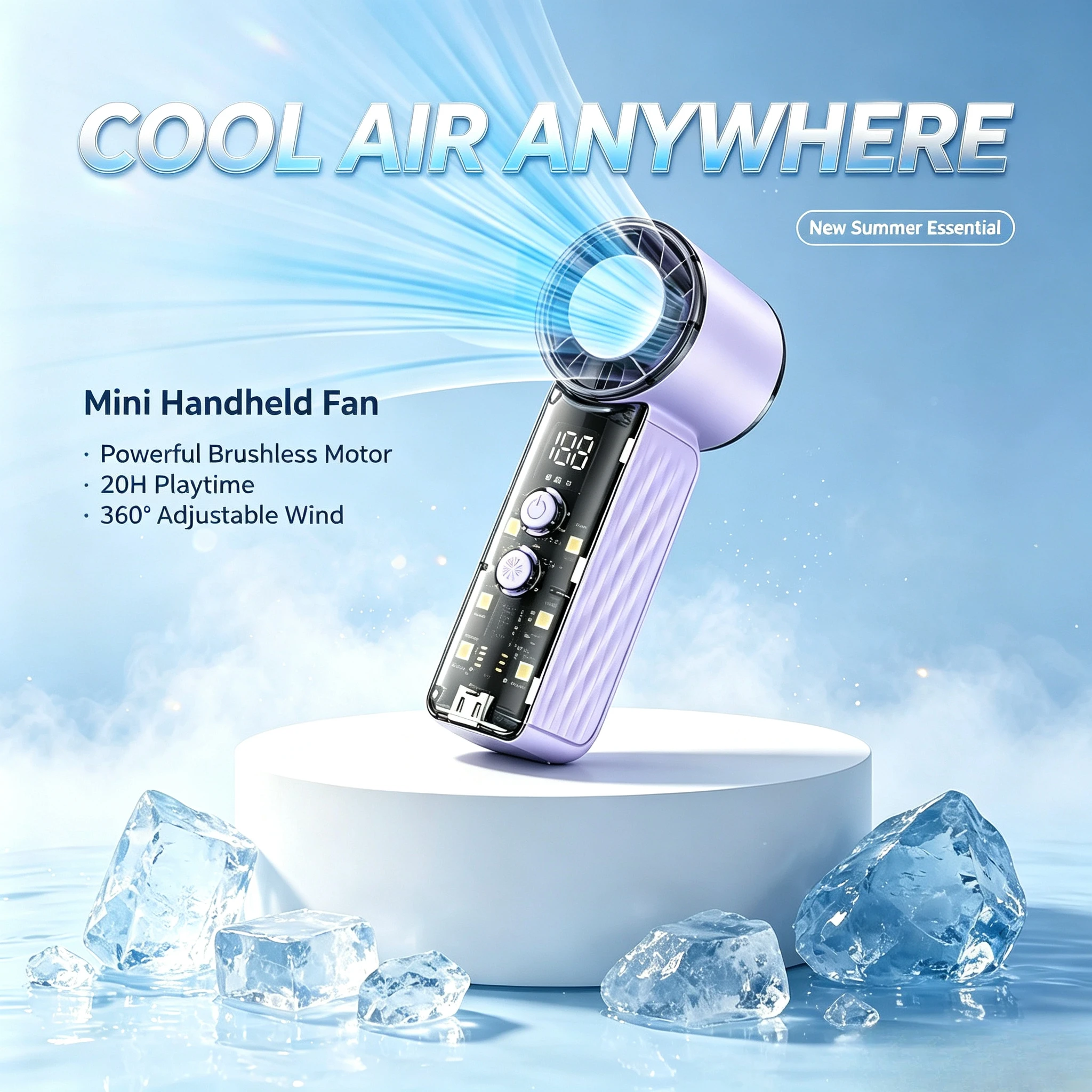 USB-powered mini fans are highly versatile and can be plugged into laptops for office desk cooling.