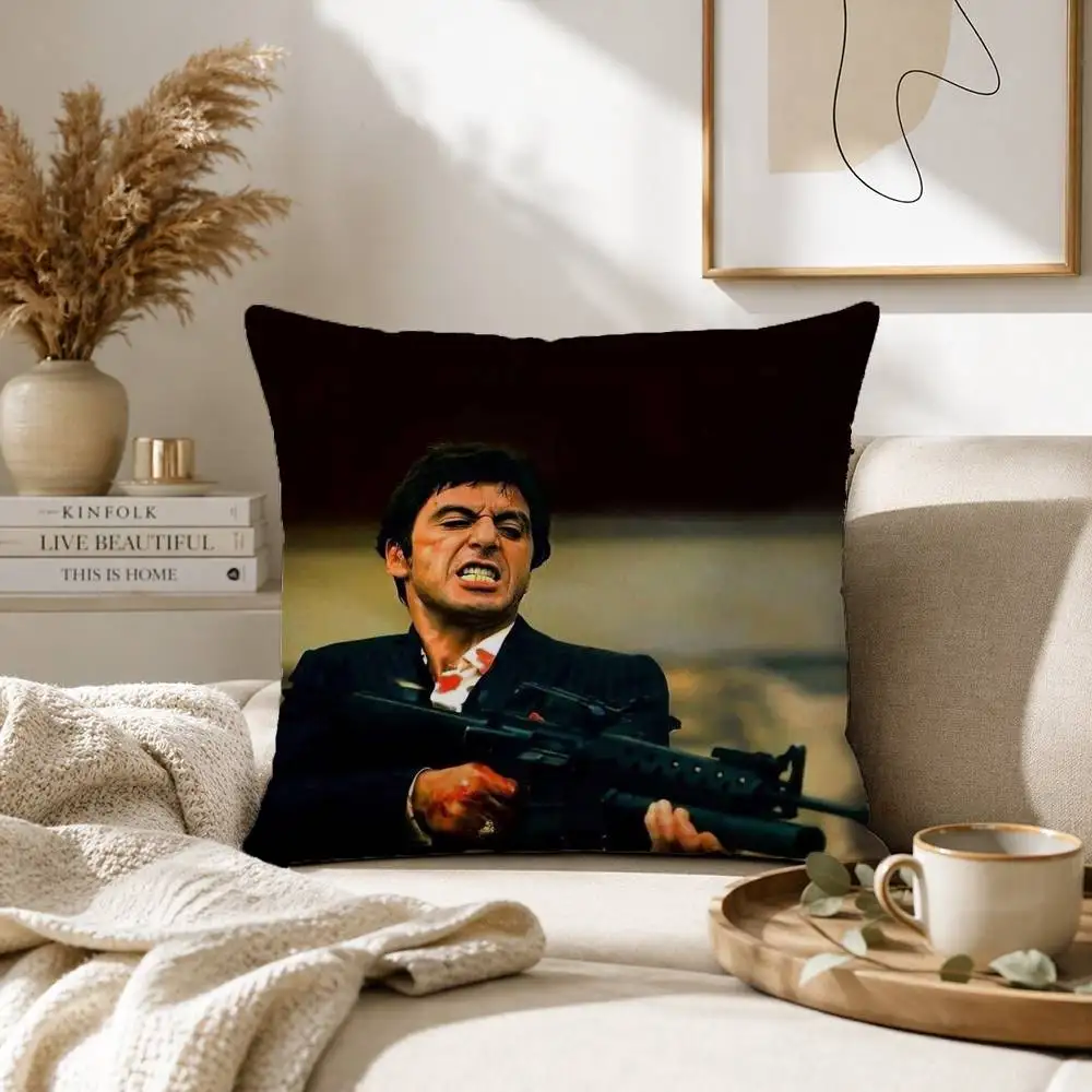 T-Tony M-Montana S-Scarface Pillow Case for Sofa Living Room Home office Decor Protective Cover