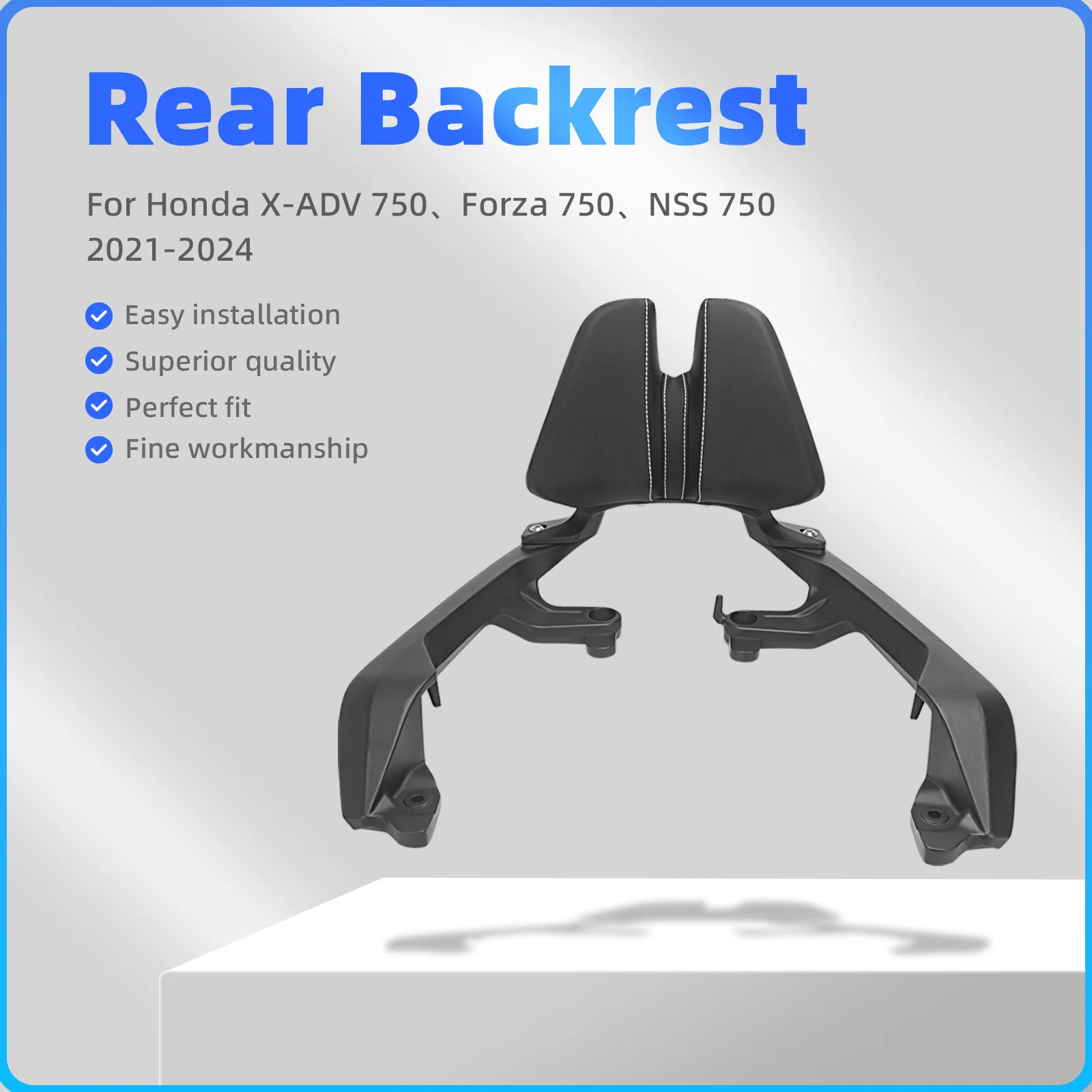 Para Honda XADV 750 X-ADV 750 FORZA 750 NSS 750 2021-2024 2023 Respaldo trasero del asiento del pasajero de la motocicleta, almohadilla