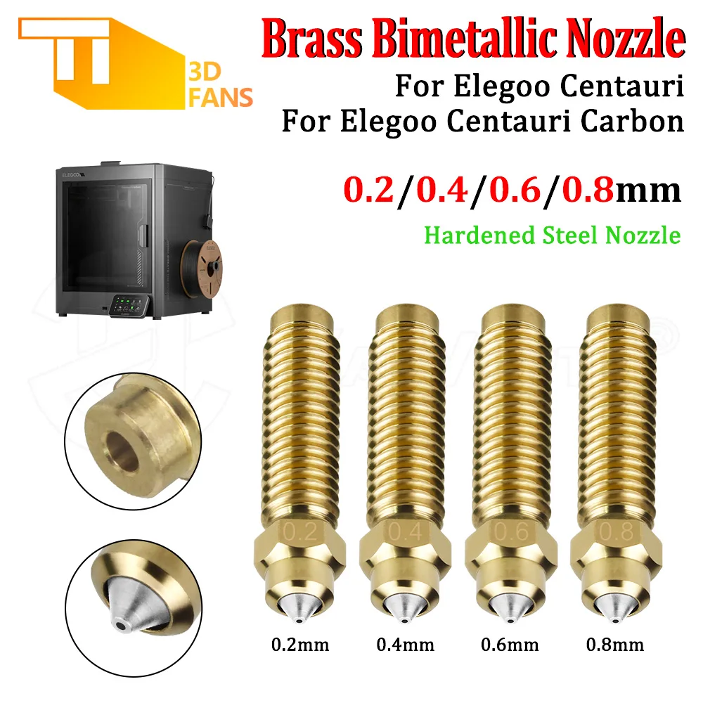 

Brass Nozzle For ELEGOO OrangeStorm Giga 300℃ High Temperature Printing Nozzle 3D Printer Replacement Parts