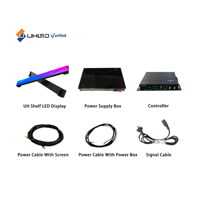 Barra de reprodutor de publicidade de supermercado pequena ultra larga esticado digital LED prateleira borda display de tela de tira LED