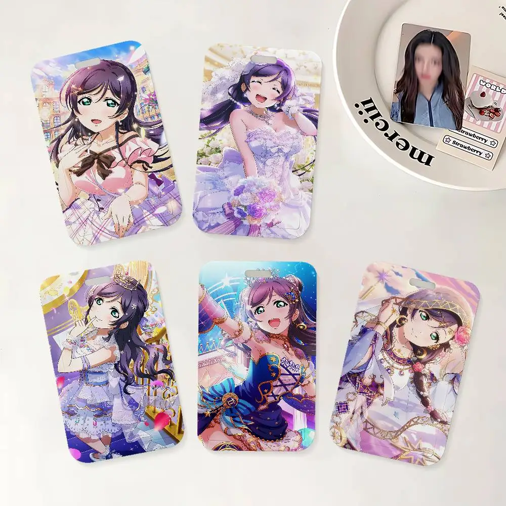 Cartoon Nozomi Tojo Niedlicher Ausweishalter mit Umhängeband für Büro, Schule, Namenskarte, Ausweishülle