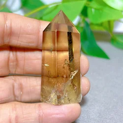 Citrine Tower Point Crystal Wand Natural Stone Quartz Home Decoration Minerals Reiki Craft Gemstone Energy Healing Meditation