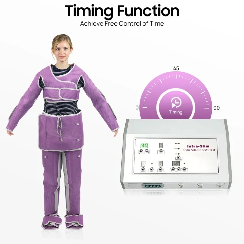 400W Air Pressure Body Slimming Suit, 7 Levels Adjustable Pressotherapy Heating Massage Device for Home Beauty Salon Spa Relief