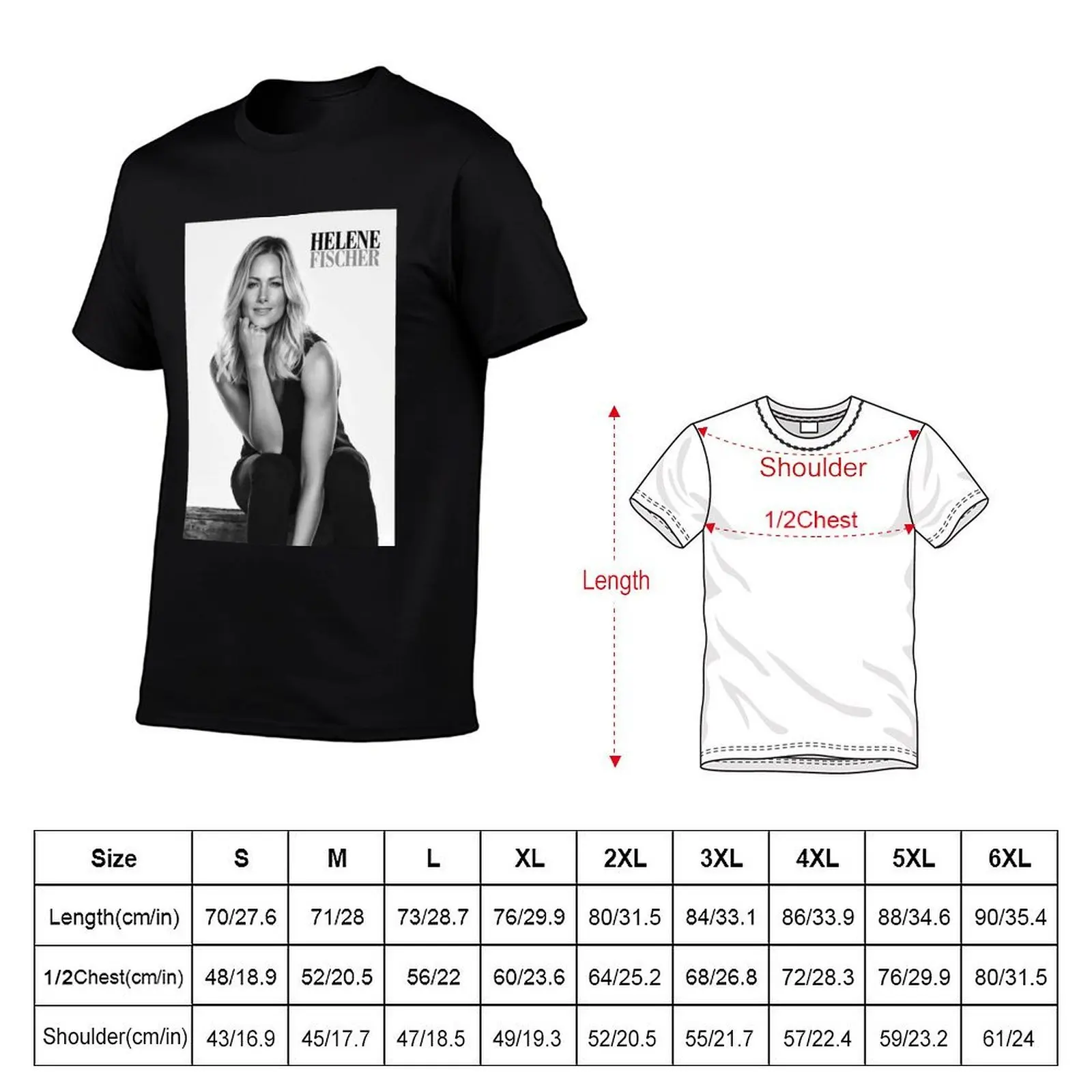 HELENE FISCHER T-Shirt Retro Style Print Casual Top