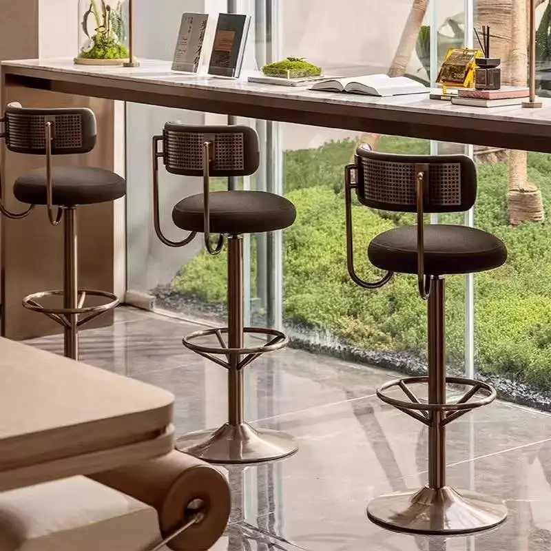 

Design Back Support Bar Chair Decorative Piece Restaurant Office Bar Chair Counter Stools Swivel Sgabello Cucina Furniture