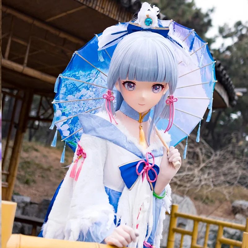 قفل عقال كامل مصنوع يدويًا حسب الطلب لشخصية اللعبة Kig Cosplay Kigurumi قناع الراتنج أقنعة Kigurumi أنيمي اليابانية