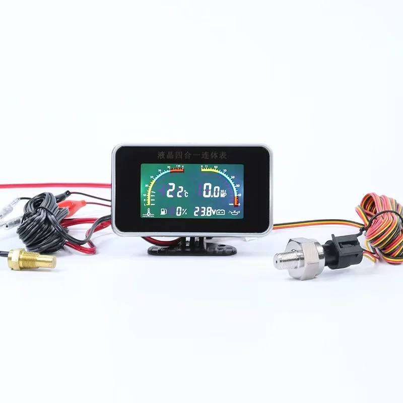 3-in-1 Universal Auto 12V/24V LCD Digital LKW Auto Öldruck Spannung Wassertemperatur Kombinationsanzeige mit 1/8 NPT Sensoren – Detail 25
