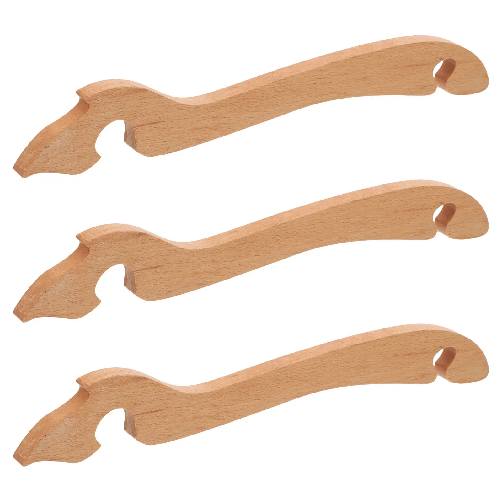 3Pcs Wooden Oven Rack Tool Push Pull Stick Heat Resistant Oven Rack Puller Non-Scratch Hook for Air Fryer Toaster Baking Tray