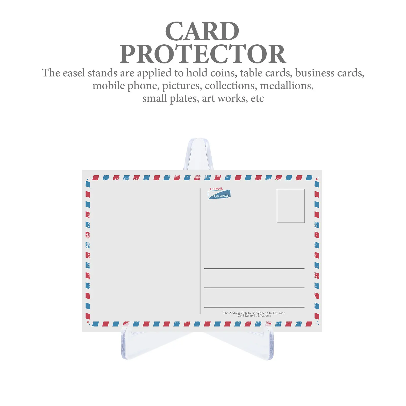 

10Pcs Card Display Holder Clear Acrylic Easel Stand Sturdy Display Rack for Gaming Cards Coins Miniature Collection