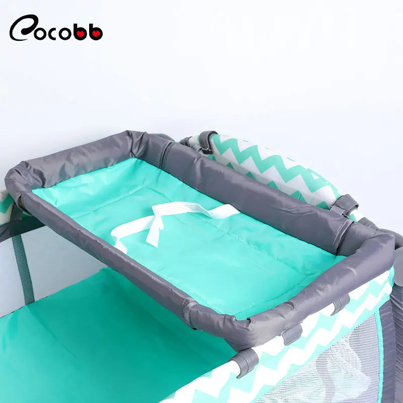 Kekebei Portable Crib Multi-functional Diaper Table Children\'s Folding Game Bed Movable Crib Wholesale