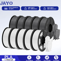 JAYO  PLA Filament 1.75mm +/-0.02mm PLA 3d Printer Filament 1.1KG For Bambu FDM 3D Printer Neatly Wound 3D Printing Materials