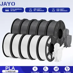 JAYO  PLA Filament 1.75mm +/-0.02mm PLA 3d Printer Filament 1.1KG For Bambu FDM 3D Printer Neatly Wound 3D Printing Materials