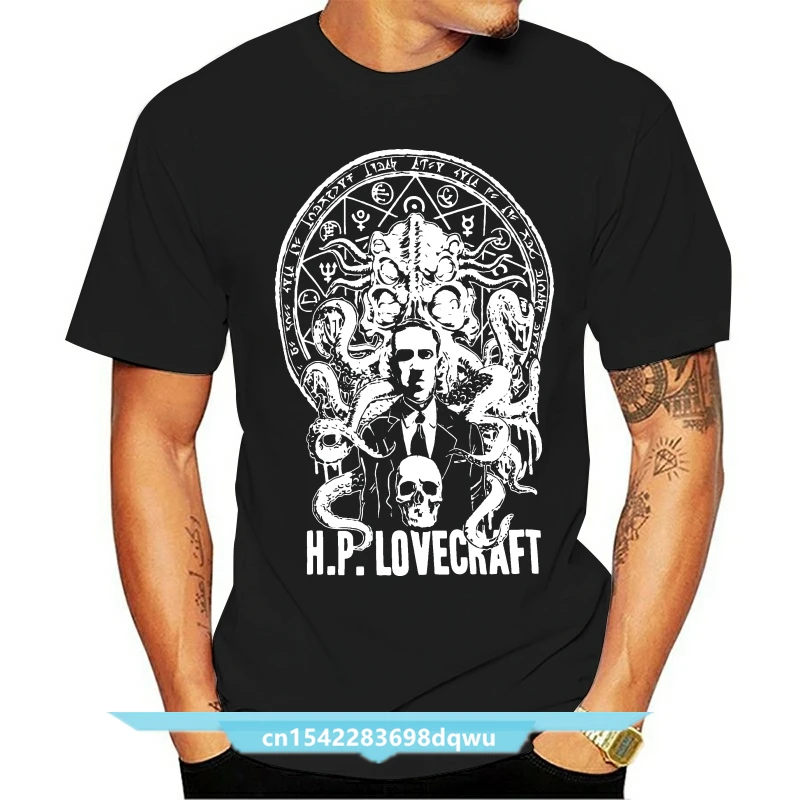 

H P Lovecraft Cthulhu Horror Fiction Writer Slim Fit T Shirt Newest Cool T Shirt Youth Tshirt