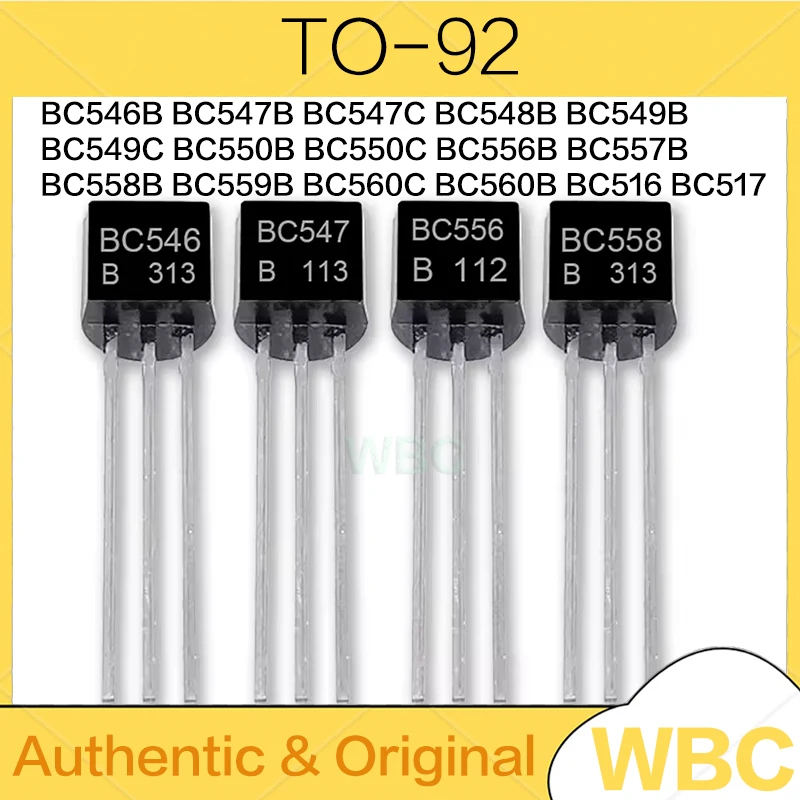 1000Pcs BC546B BC547B BC547C BC548B BC549B BC549C BC550B BC550C BC556B BC557B BC558B BC559B BC560C BC560B BC516 BC517 TO-92