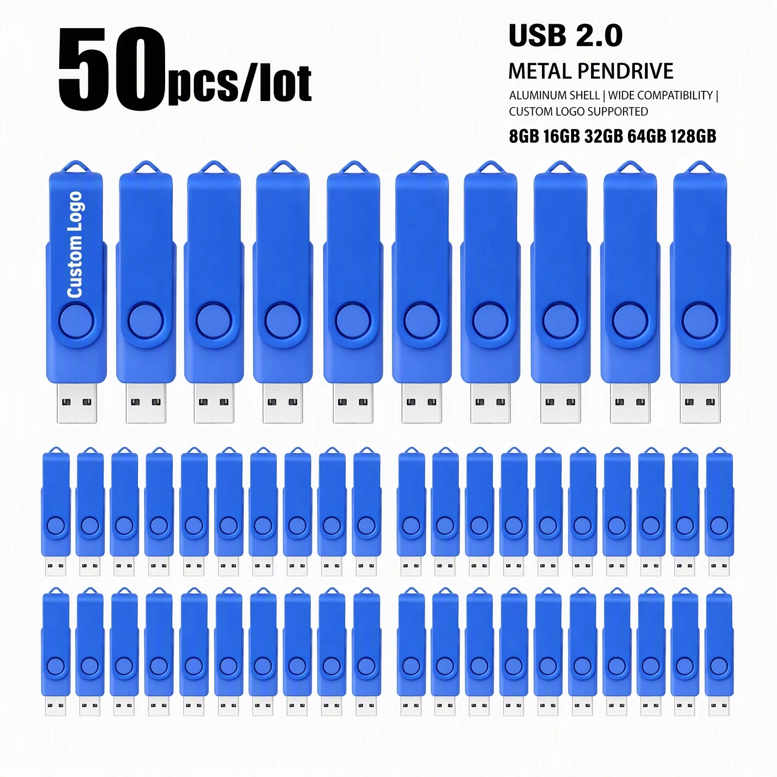 50 PCS/lot Colour USB Flash Drive Pen Drive 1GB 4GB 8GB 16GB Pendrive Memory Stick 32GB 64GB USB Stick Gift Free Custom LOGO