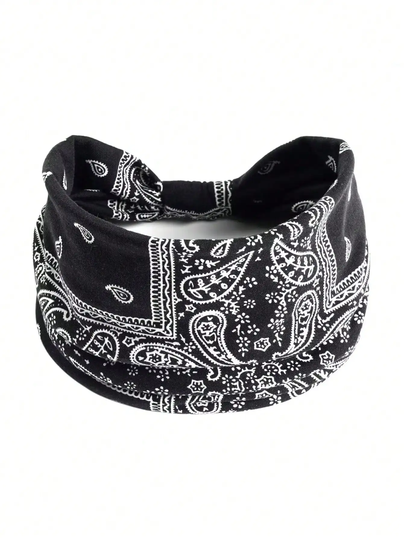 1pc Wide Elastic Headband, Solid Colors, Sports & Yoga Sweat-Absorbent Head Wrap Hair Sleep Cap Sleep Bonnet image 6