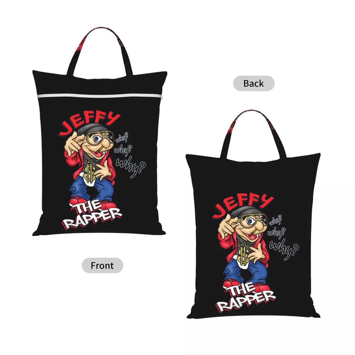 Jeffy The Rapper SML Character Laundry Collector Foldable Laundry Basket Large Storage Washing Basket Home Organizer