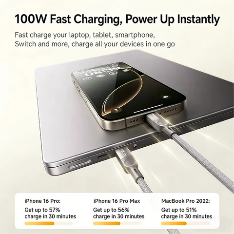 Магнитный кабель MOMAX 100W Type C для iPhone 15, USB C PD, кабель для быстрой зарядки, зарядное устройство, шнур для Macbook, Samsung, Xiaomi, кабель типа C