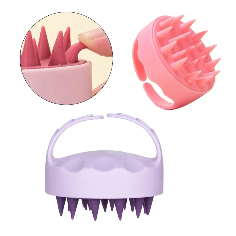 Silicone Hair Washing Massager Comb Manual Head Scalp Massage Tool Shower Brush Relieve Fatigue Scalp Spa Massage Brush