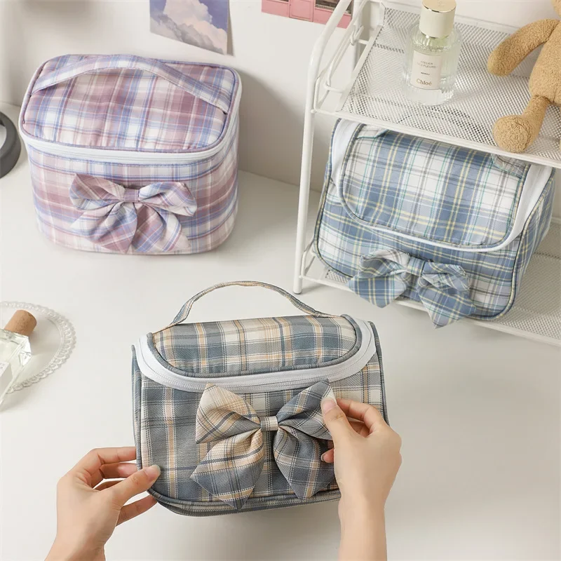 

Cute Cosmetic Bag Niche High-end Female Portable High-value Portable Large-capacity Ins Travel Makeup Bag Storage Box Neceser