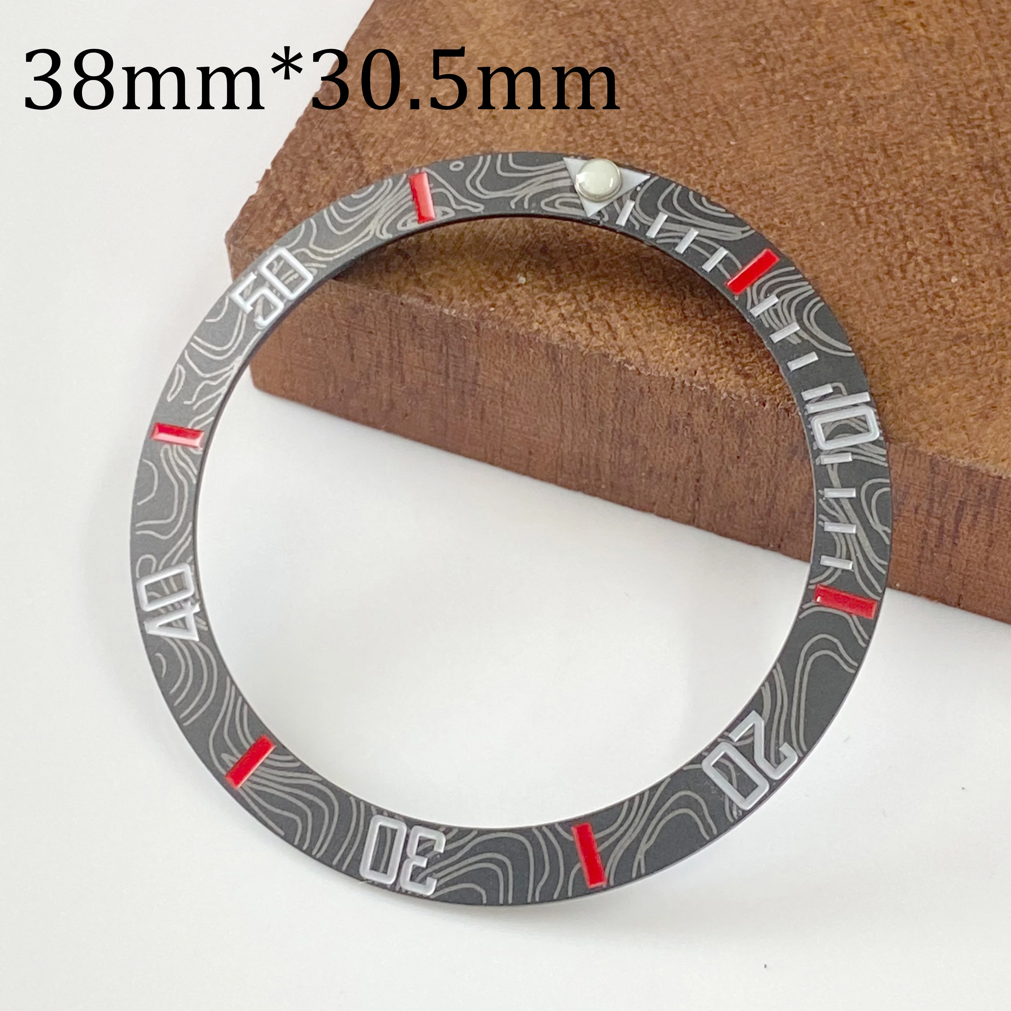 Поклонный керамический безель 38 мм * 30,5 мм, вставка для часов для дайвинга для мужских часов 40 мм, сменные вставки для безеля для часов