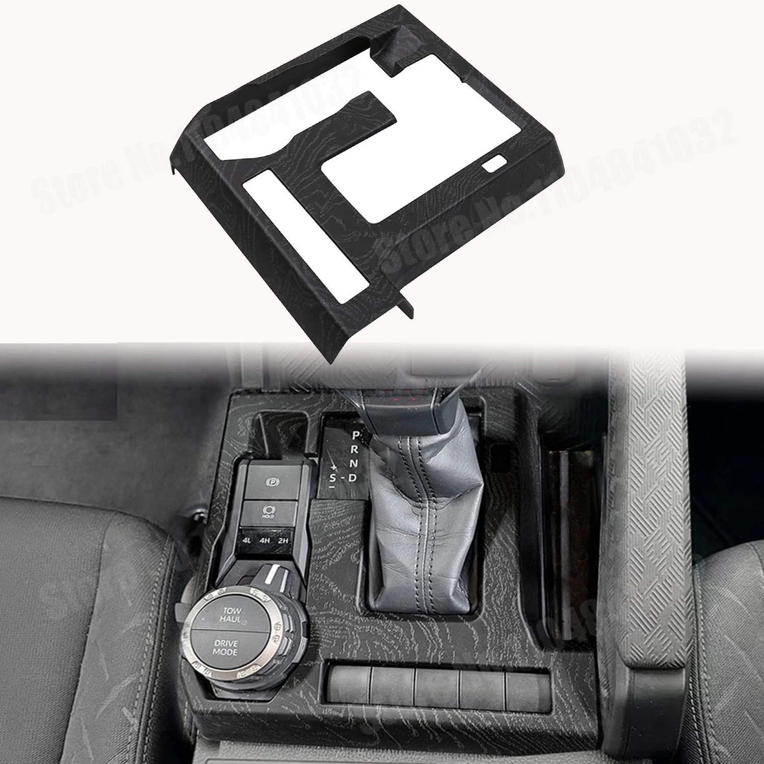 

1PC Black Wood Grain Gear Panel Cover Fit for Toyota Tacoma 2024 2025 Accessories