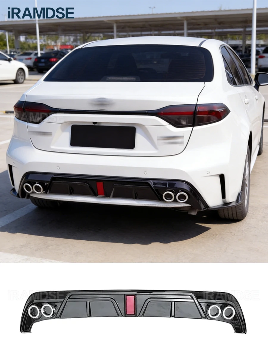 

Rear Diffuser for Toyota Corolla US Edition 2019-2023 Levin Black Bumper Spoiler Plastic Car Body Kit Lip Splitter Accessories