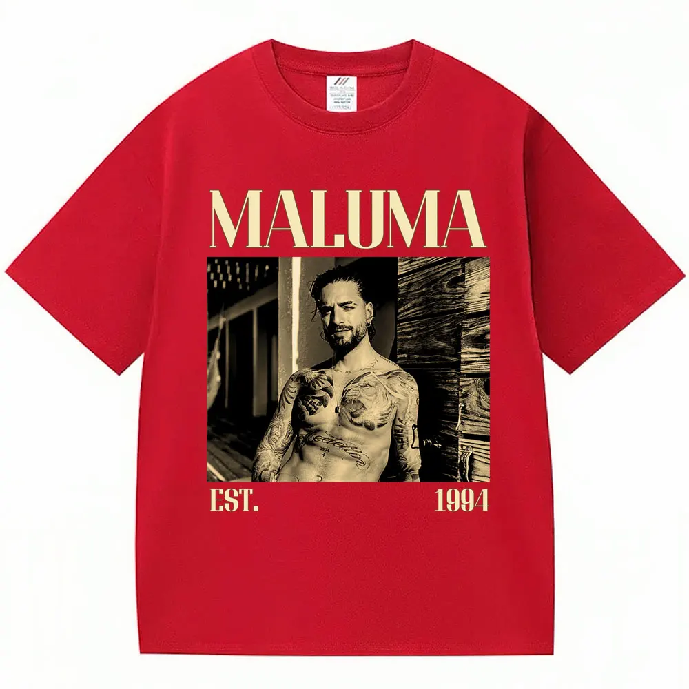 Rapper MALUMA Graphic T Shirts Men\'s Hip Hop Vintage Style Short Sleeve Fashion Gothic Oversized Cotton T-shirt Streetwear Male