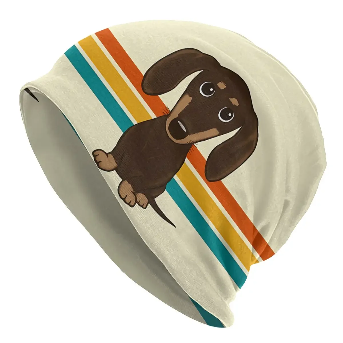 Cute Chocolate Bonnet Homme Fashion Dachshund Sausage Dog Thin Skullies Beanies Caps Creative Hats