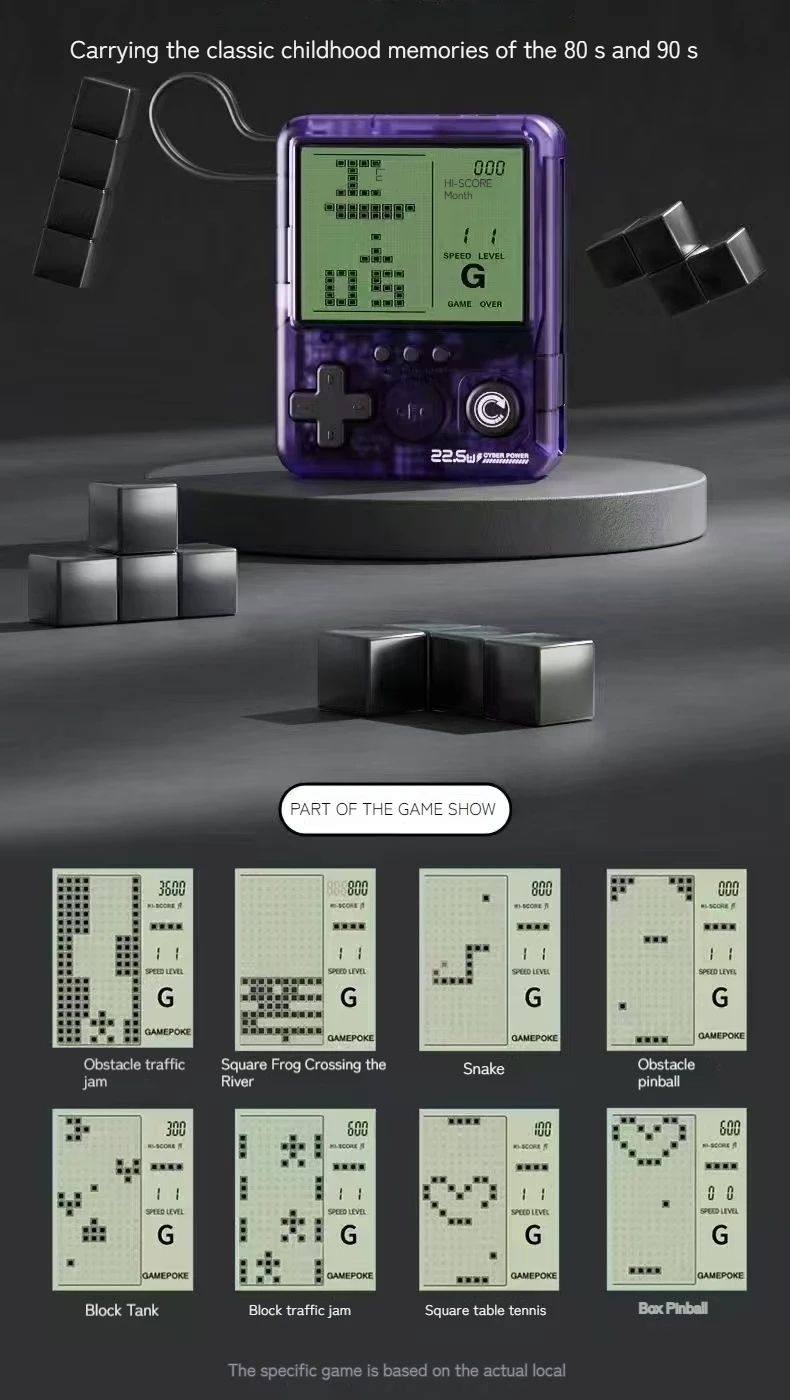 Konsol Game Piksel Klasik Mini Power Bank Pemain Game Genggam Layar Hd Mesin Game Retro Portabel Mendukung Game Retro Pixel