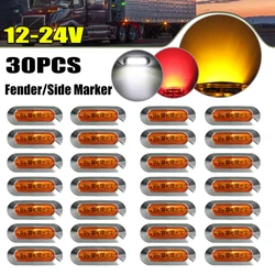 30/20/10/4PCS 12V-24V 4LED Side Marker Lights Indicator Light Waterproof  Clearance Lamp for Truck Trailer Lorry Car Boat Auto