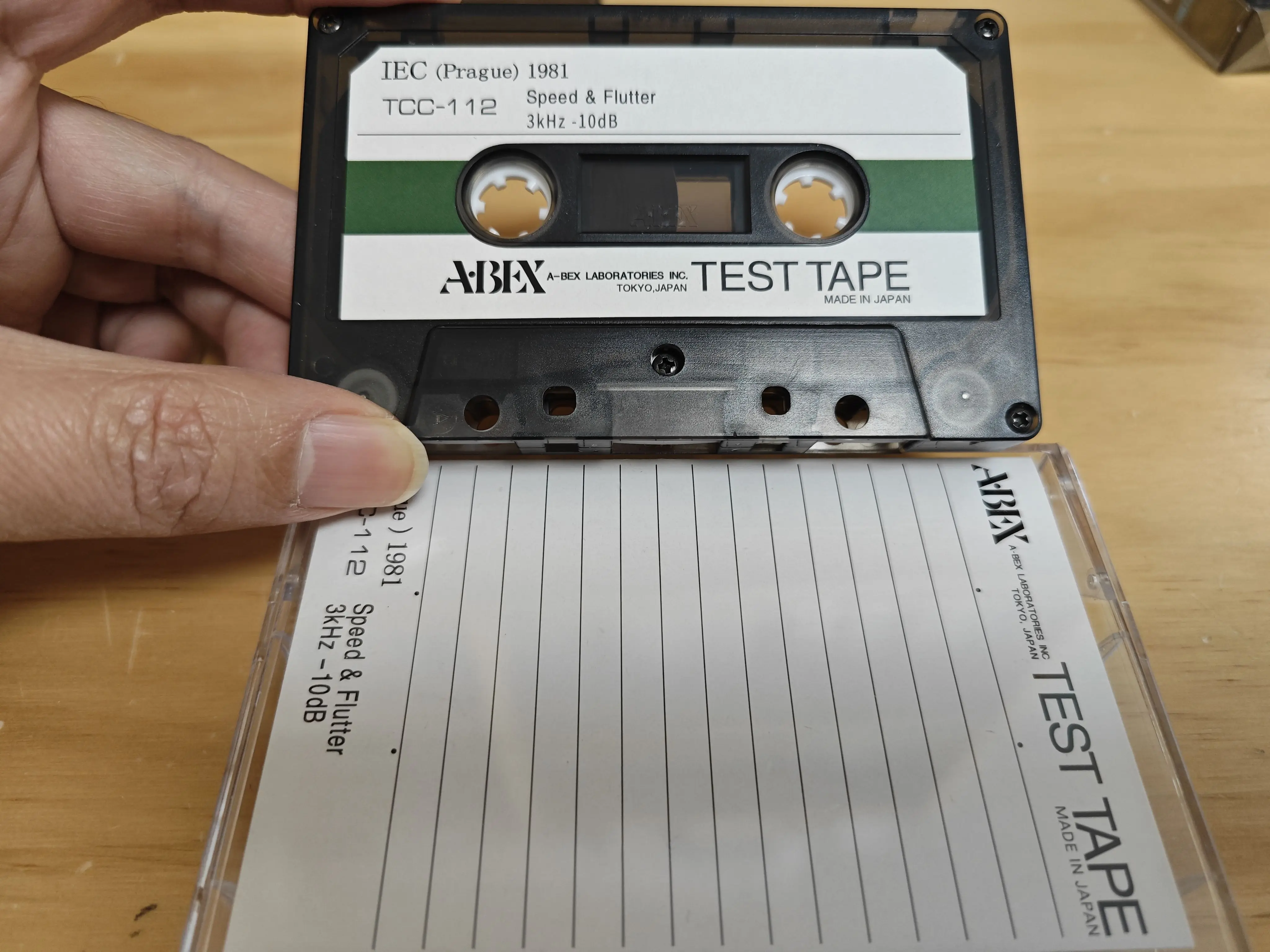 

New Japanese for ABEX with speed shake test with 3KHz TCC112 recorder card holder maintenance calibration test