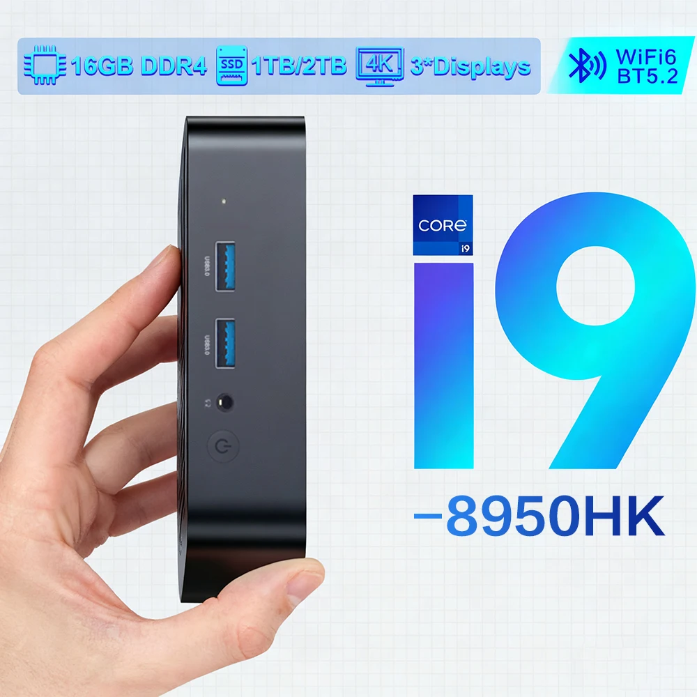 Мини-ПК windows 11 Pro Core i9 8950HK Маленький карманный компьютер 16 ГБ DDR4 512 ГБ 1 ТБ 2 ТБ SSD 4K 60 Гц WiFi 6 Мини-настольный ПК Игровой Мини-ПК windows 11 Pro Core i9 8950HK Маленький карманный компьютер 16 ГБ DDR4 512 ГБ 1 ТБ 2 ТБ SSD 4K 60 Гц WiFi 6 Мини-настольный ПК Игровой